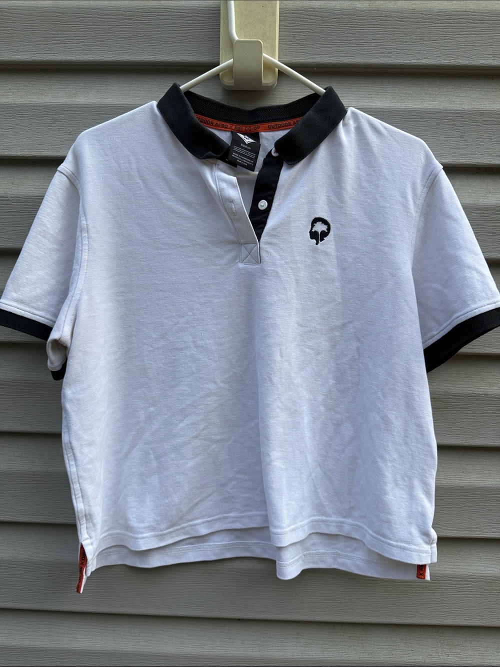 Outdoor Afro x REI Co-op |‎ Organic Cotton Cropped Boxy Polo size Medium